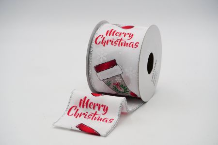Karácsonyi zokni vezetékes szalag_KF6469G-1_White